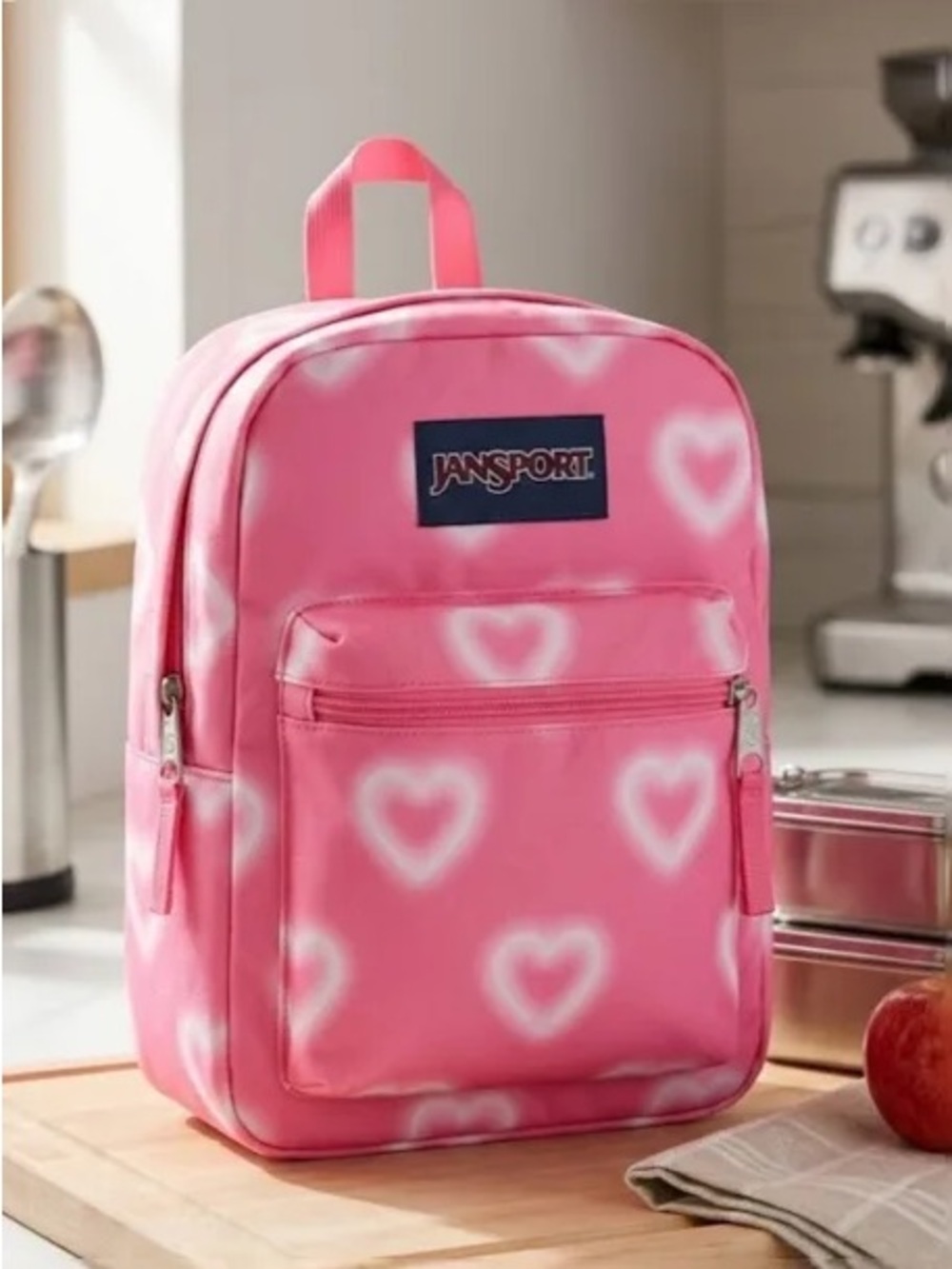 NEW - JanSport Kids' Pink Heart Insulated Lunch Bag